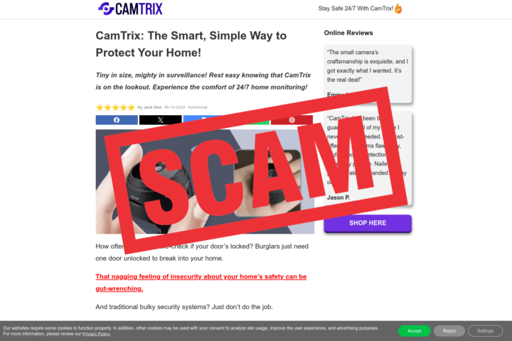 Camtrix.shop is a SCAM!